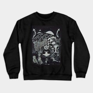 Just Black and White Animals Crewneck Sweatshirt